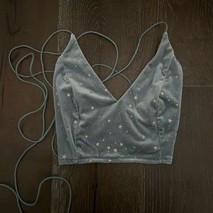 Star Tank Top. Size S. Ties in the back like a shoe lace. (not pictured)